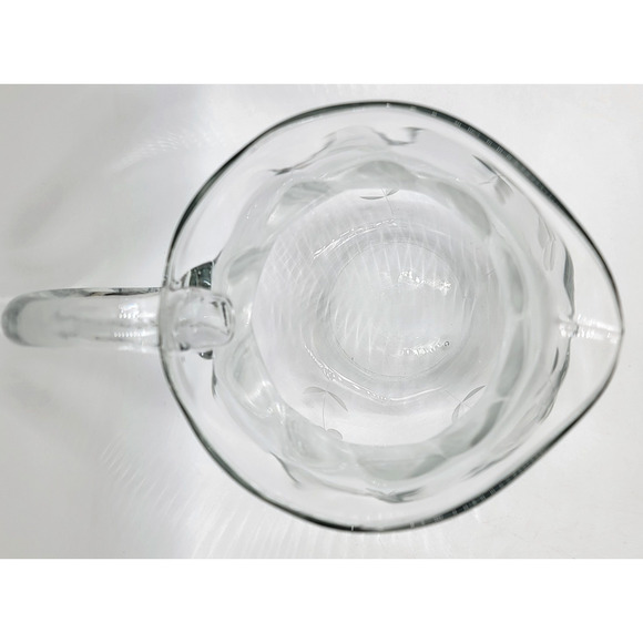 Princess House Heritage Clear Glass Pitcher Etched Grapes 2 Qt Water Juice USA - Picture 16 of 16